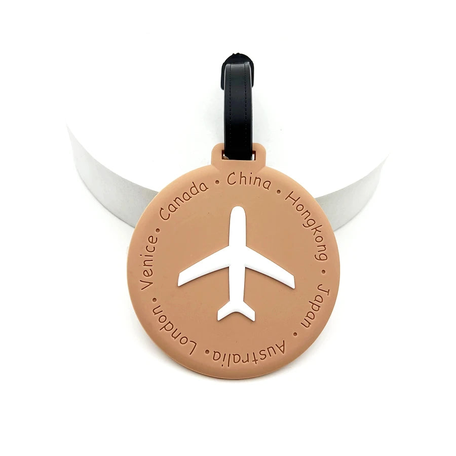 1pc/2pc Customizable Name Tag Luggage Tag Travel Bag Hanging Accessory Anti-Lost ID Badge Display Lanyard