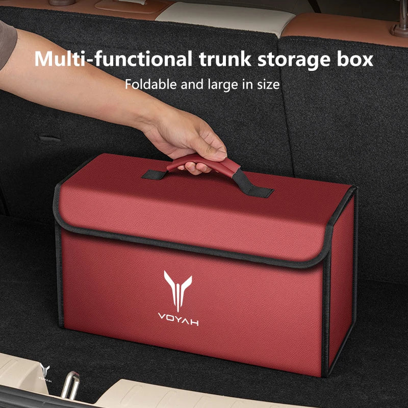 Car Trunk Storage Box Organizer Stowing Tidying Container Bag For DONGFENG Voyah Dreampower PHEV ILang Icozy Courage Free 2025