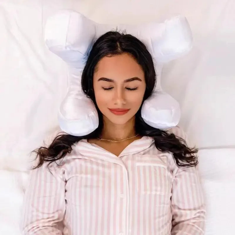 Face Pillow + Free White Satin Pillowcase! Beauty Sleep, Anti Wrinkles-Aging, Back Sleep
