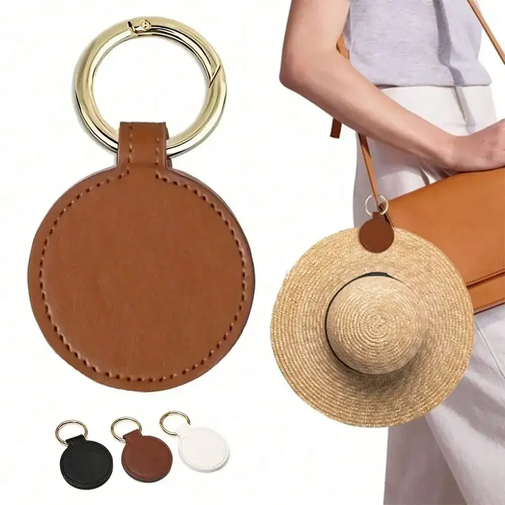 NYXIA Strong Magnetic Hat Clip for Backpack Luggage Travel Outdoor PU Leather Accessories College Students Men Women Unisex