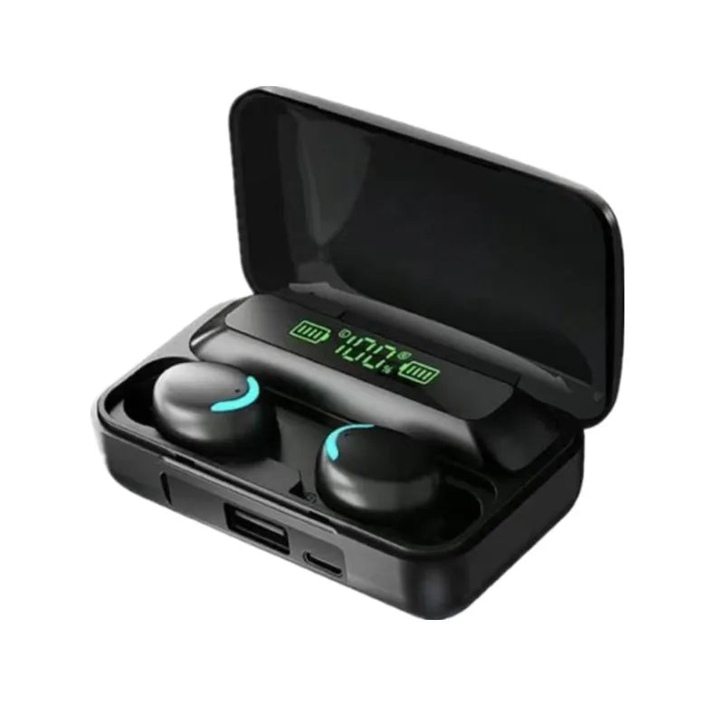 Wireless Bluetooth Headphones TWS Game Earbuds Earphones Digital Display Heaset Large Capacity Charging Case ﻿