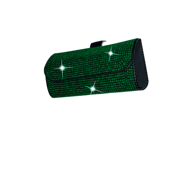 Diamond Car Glasses Case Sunglasses Storage Box Glasses Holder Sun Visor Glasses Case Bling Car Assessoires Interior for Women