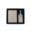 Customized name pu leather travel passport holder and luggage anti-loss label with essential travel gift box