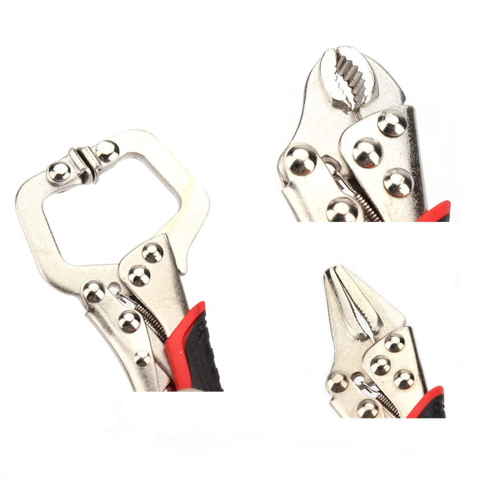 3Pcs Multifunctional Locking Pliers, Professional Carbon Steel  Durable Fixed Clamping Hand Tool For Woodworking and Welding