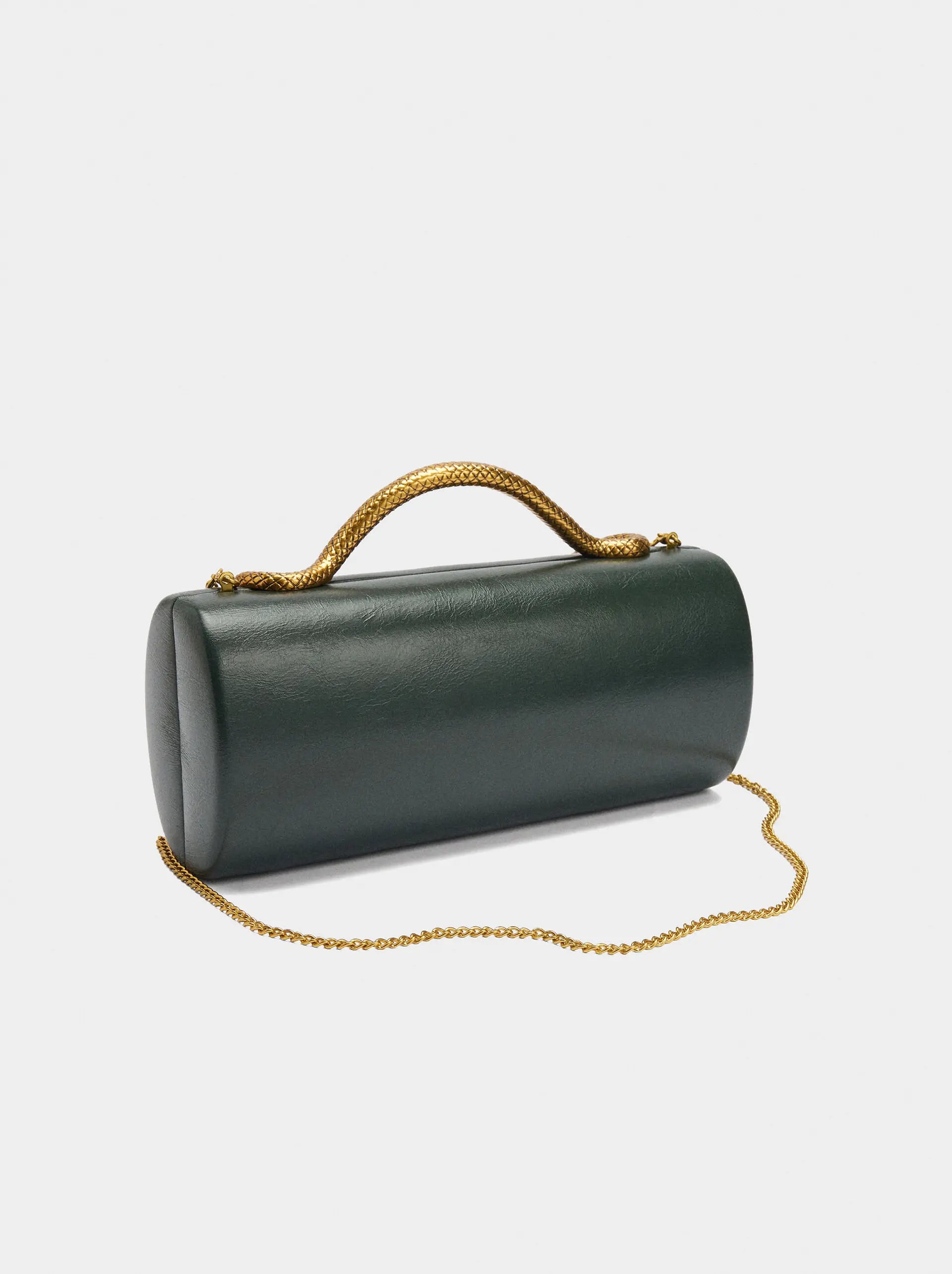 Gold Closure Box Clutch Bag women evening wedding party cute purse bag handbag 2025 winter new green black beige