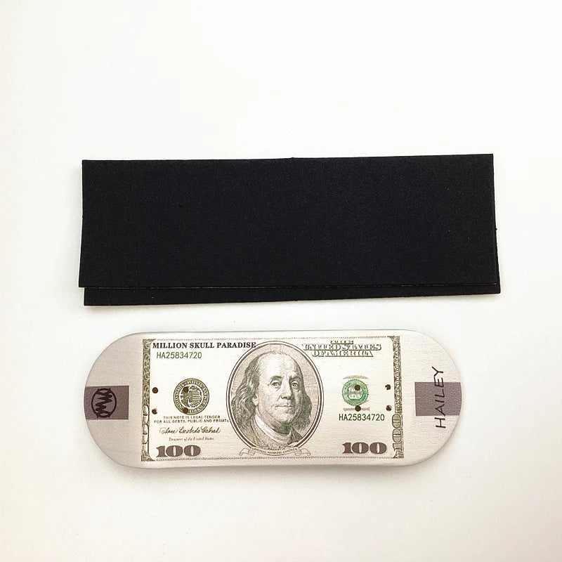 34mm Fingerboard Deck with Real Wear Graphic Professional Handmade Canadian Maple Board