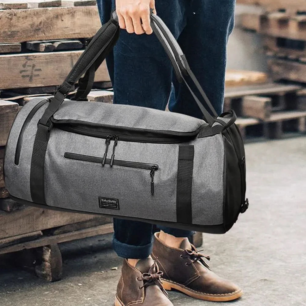 Large Gym Backpack Duffle Bag for Men Women, Multi-Pocket Sports Bag with Shoe Compartment & Wet Dry Pocket for Workout Travel