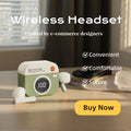 Bluetooth Earphones Camera Style Wireless Headset In-Ear Sports Running Headphones with Microphone Hands-Free Control