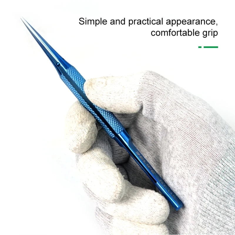 Titanium Alloy Tweezers Professional Maintenance Tool 0.15mm Edge Precision Fingerprint Tweezers Apple Main Board Copper Wire