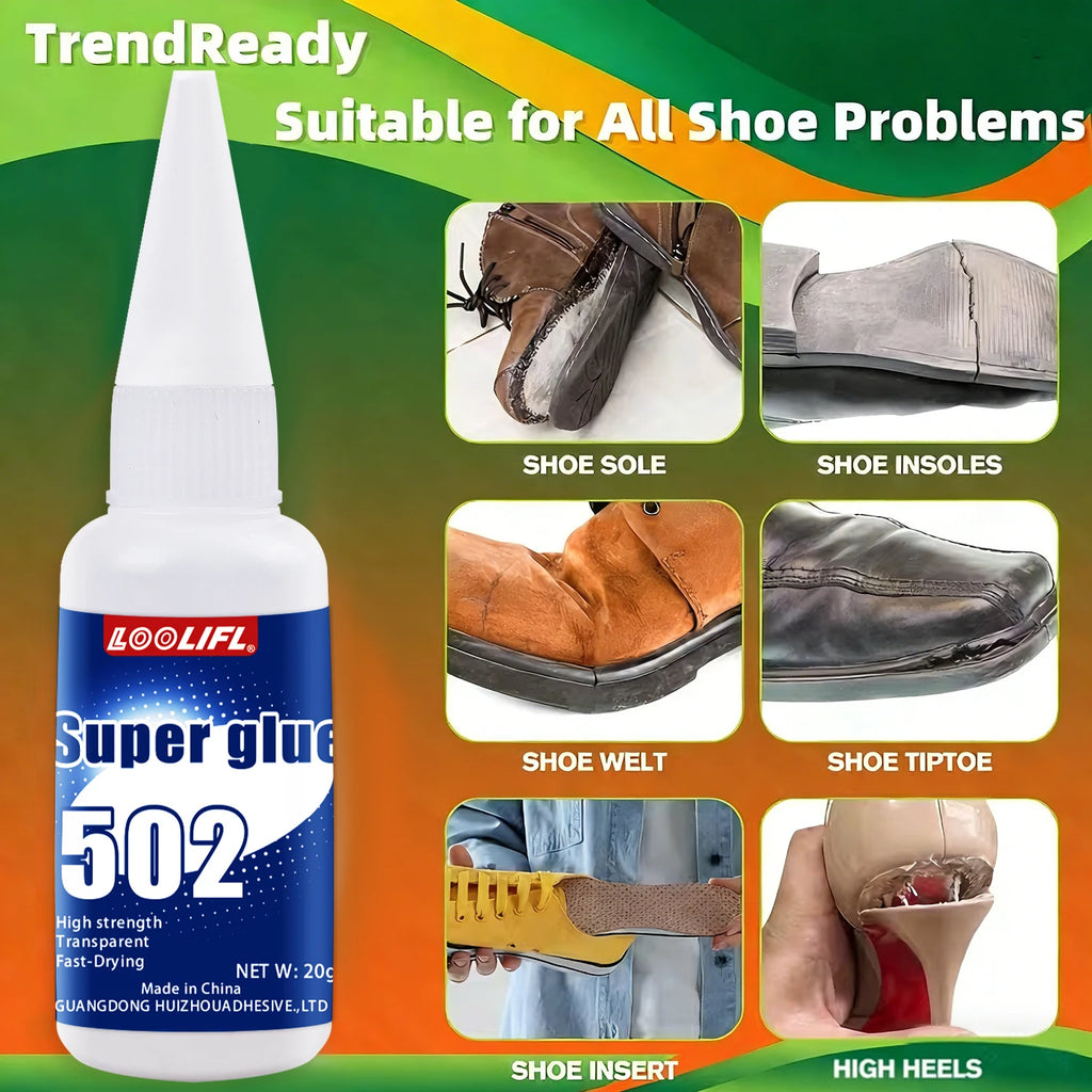 Super Glue 502 Liquid Quick Drying Adhesive Cyanoacrylate Sealant Is Suitable for Wood, Plastic, DIY Models, Ceramics, Glass, Et