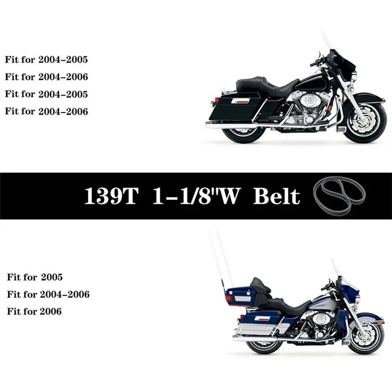 NEW-Motorcycle 139T 1-1/8Inch Rear Drive Belt For Electra Glide FLHT Ultra FLTR Road Glide FLHR 04-06 40024-04 1204-0063