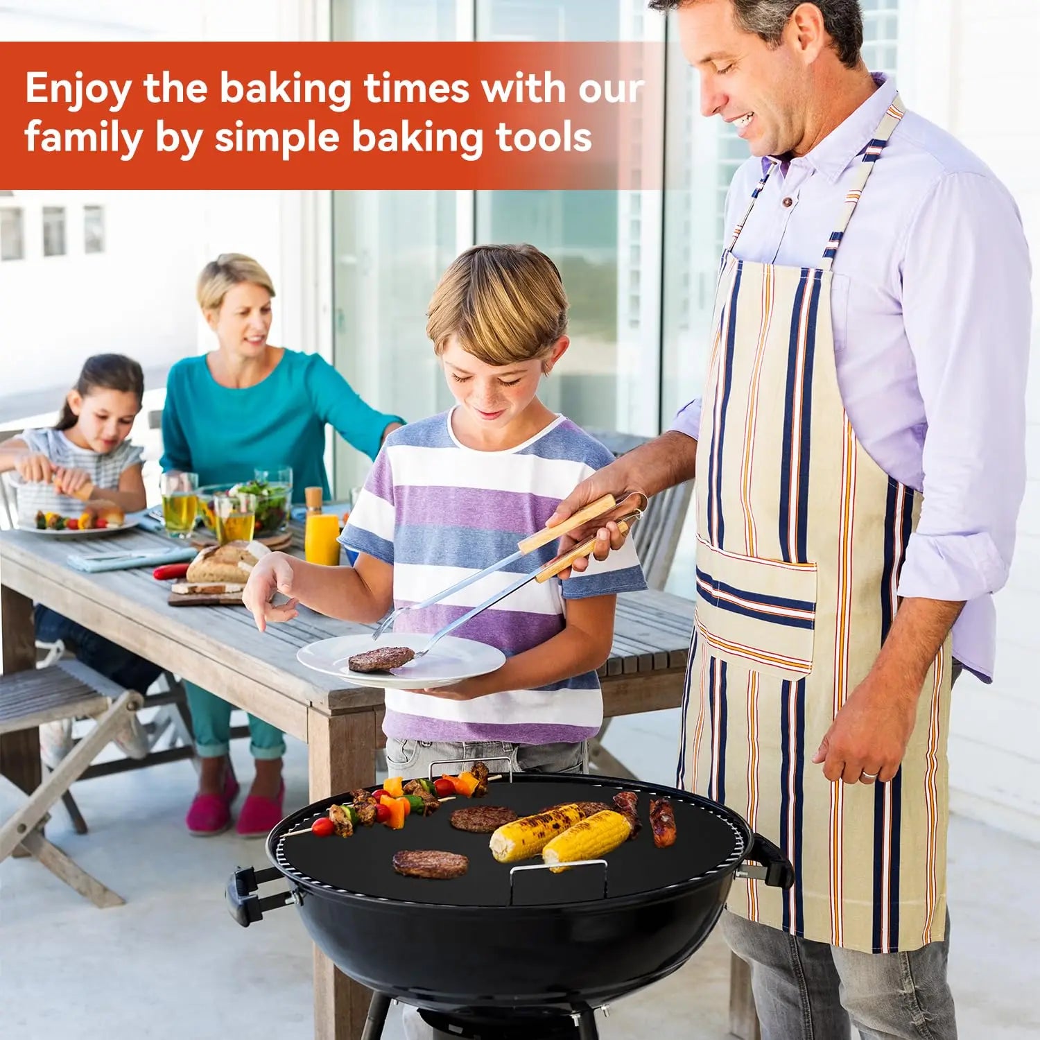 New Oven Liners Reusable Non-stick Anti Dirt Protection Pad Heat Resistant BBQ Grill Mat for Barbecue Cooking Baking Accessories