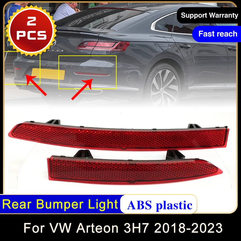 For Volkswagen VW Arteon 3H7 2018 2019 2020 2021 2022 2023 Rear Bumper Reflector Light Brake Stop Turn Signal Lamp Accessories