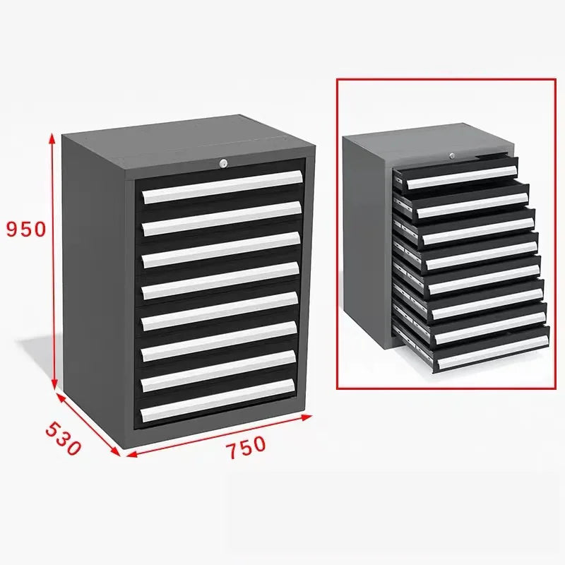 Modular Heavy-Duty Tool Cabinet Industrial Rolling Storage Workstation with Drawers for Garage Workshop Mechanic Organizer