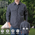 New UPF 50+ Sun Protection Fishing Shirts Back Mesh Men's Quick Dry Long Sleeve Hiking Shirts Mesh Breathable Work Cargo Shirts