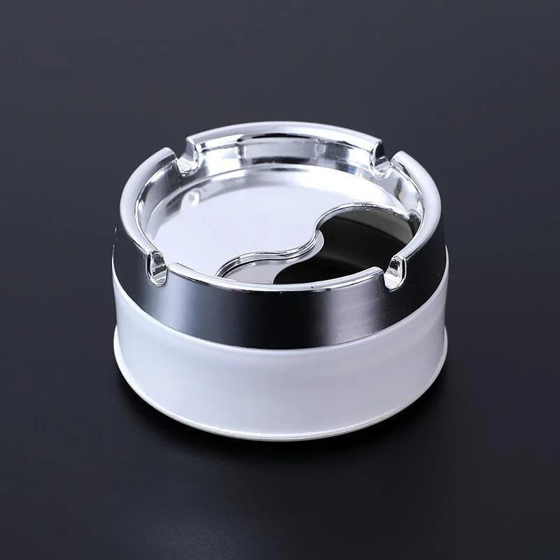 1Pc Car Ashtray Sealed Stainless Steel Rotating Ashtray with Lid Windproof Thickened Car Dust Storage Box Home Office Ashtray