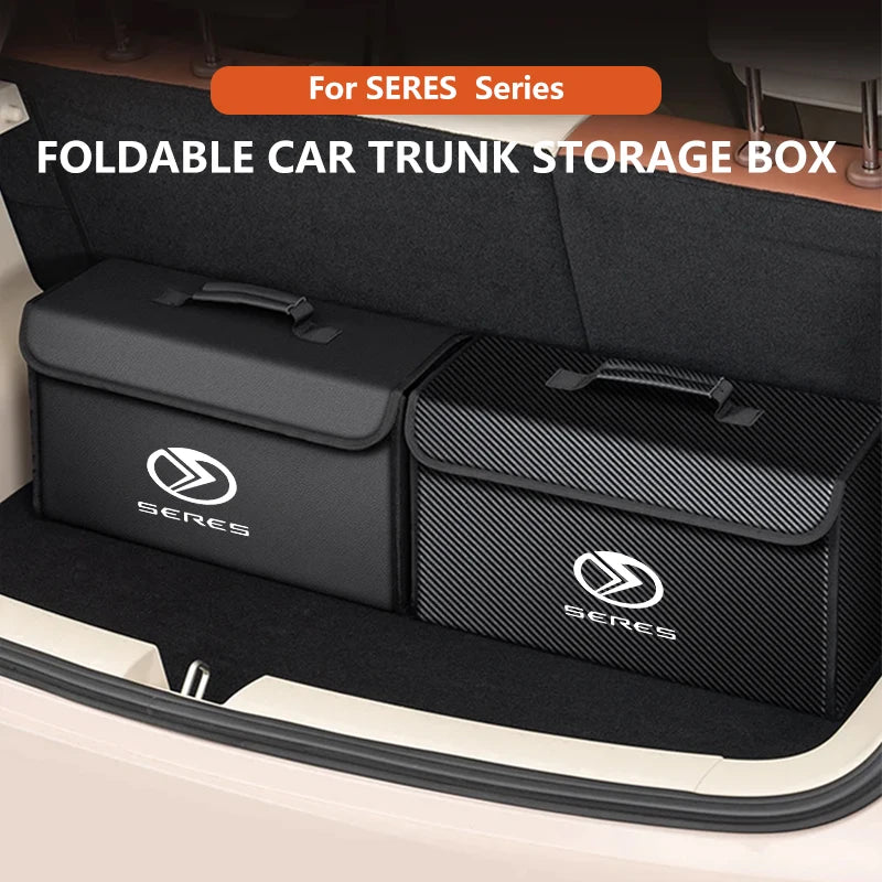 Car Trunk Storage Box Organizer Stowing Tidying Container Bag Leather For SERES 7 SERES 5 SERES 8 9 2025 M7 M5 Accessories
