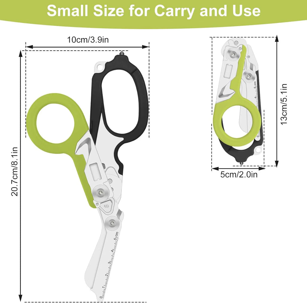 6-in-1 Tactical Emergency Shears Foldable First Aid Scissor Outdoor Survival EDC Rescue Tools Leatherman Raptors For Hiking Camp