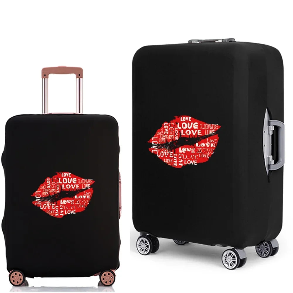 Luggage Protective Cover Thicken Elastic Luggage Dust Case Bag for 18-28 Inch Travel Suitcases Mouth Pattern Travel Accessories