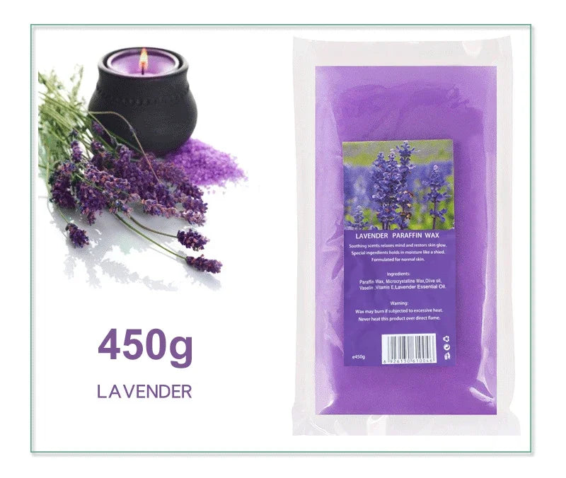 450g/200g Lavender Moisturizing Hands And Feet Mask Peel Off SPA Care Paraffin 1/3Pcs Paraffin Nourishing Hands Restores Gloss