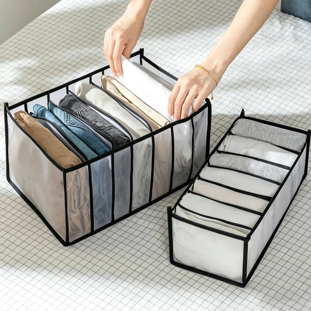  9/7 Grids Clothes Organizer Pants Sweater Storage Cabinets Drawers Organizer Wardrobe Clothes Storage Organizers Jeans Storage
