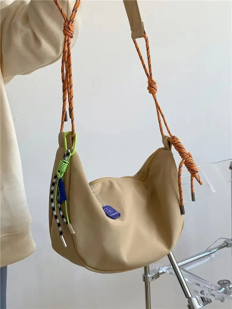 Women Bag Nylon Hobos Casual Soft Zipper Solid Shoulder Bag Handbag Pures And Bags Crossbody Girls Bag