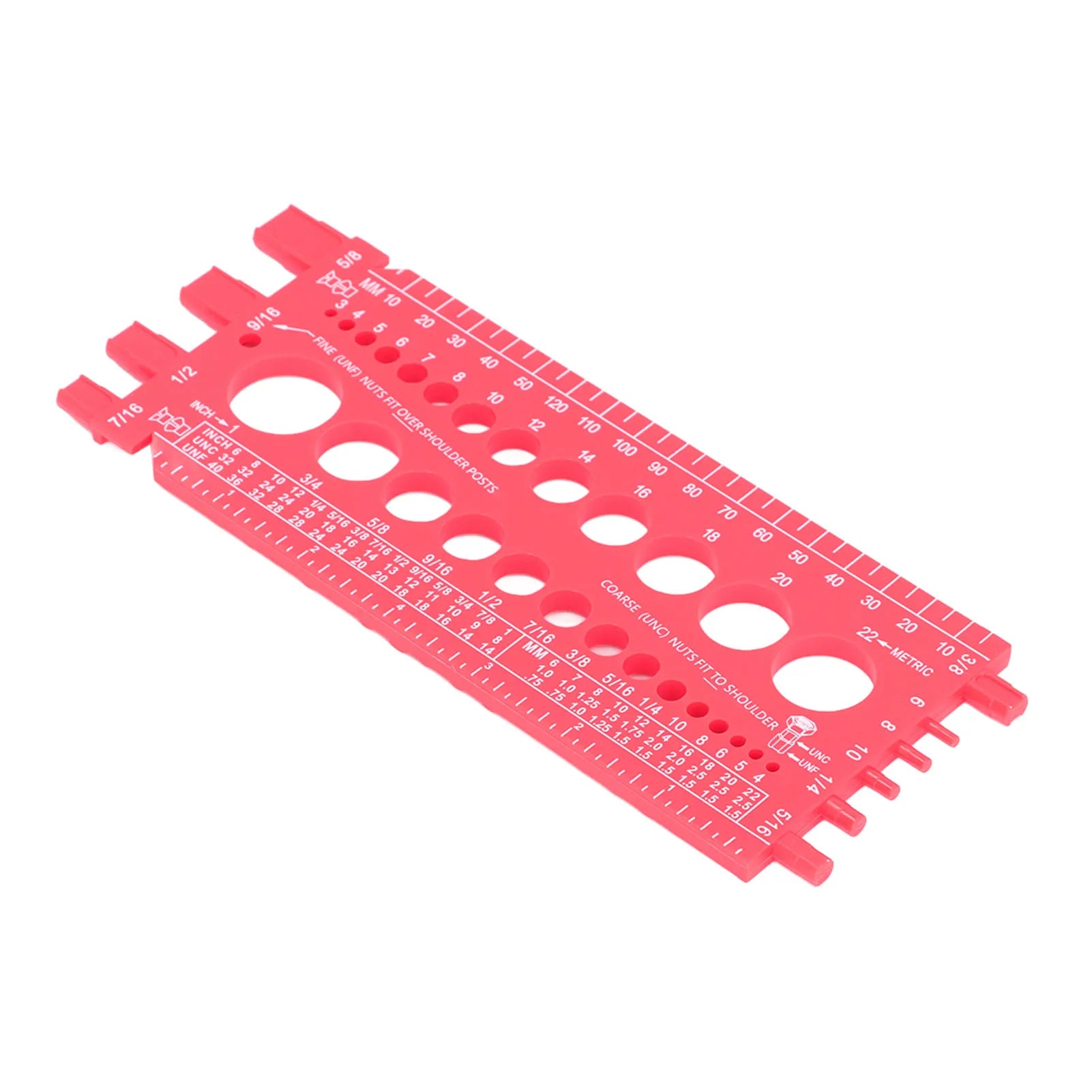 Nut Bolt Screw Gauge Multi Functional Inch Metric Quick Identification Nut Bolt Thread Checker Protable Thread Measuring Tool