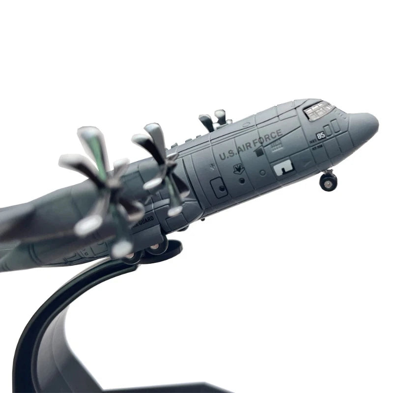 US Air Force C130 Hercules Transport Aircraft 1/200 Scale Alloy Finished Military Fighter Replica Model For Collectors Display