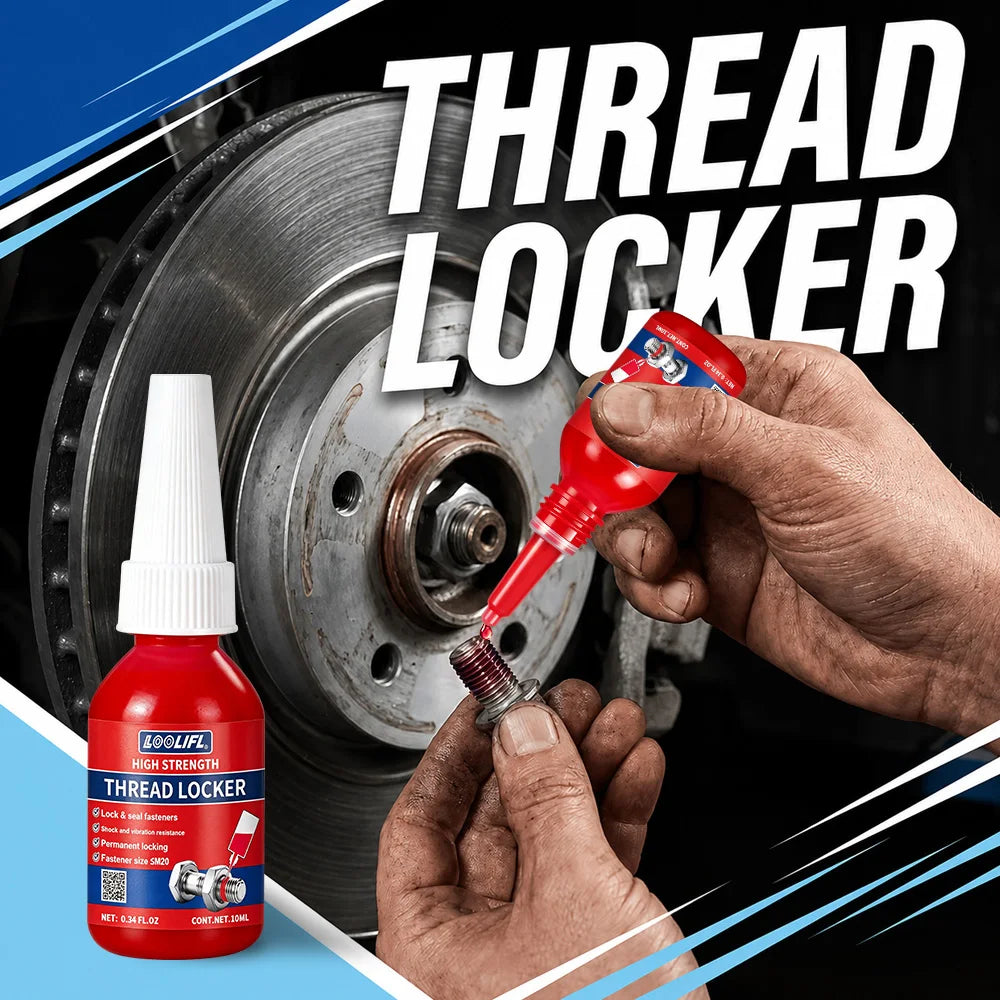 50ml Blue and red threaded locks, medium-strength threaded locks, nut, bolt, fastener, and metal threaded locks, oxygen-free curing screw adhesive to prevent loosening (blue and red)