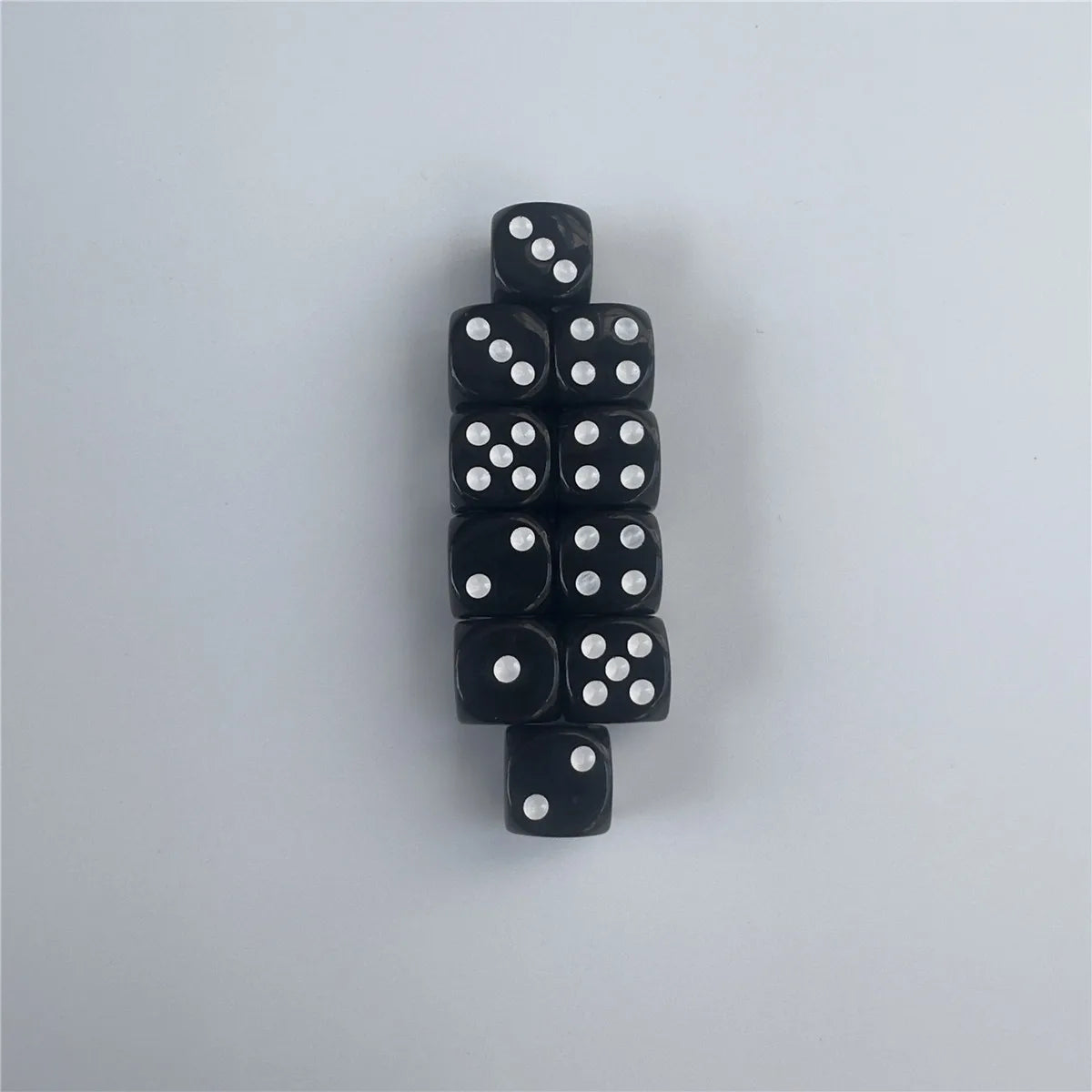 10pcs/set Of High Quality 14/16mmD6 Dice Set White Black Dot/Black White Dot Acrylic Rounded Corner Club