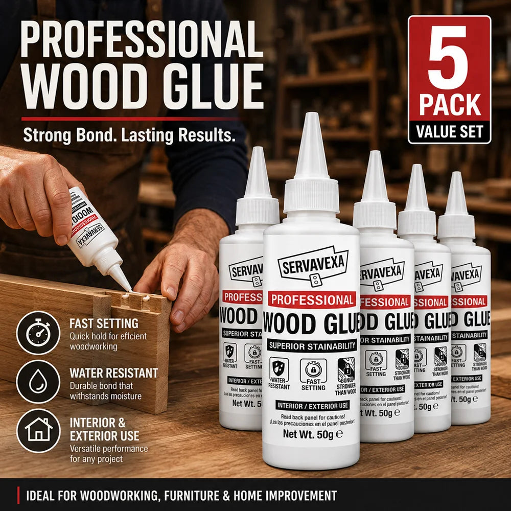 Professional Woodworking Adhesive Fast Drying Strong Bond Water Resistant Liquid Glue Interior Exterior Home Repair 50g