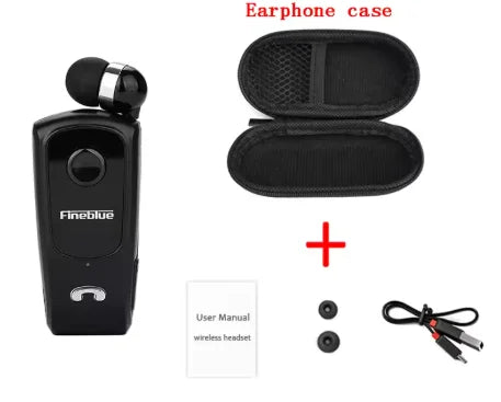 Fineblue F920 Wireless Retractable Portable Mini Bluetooth Headset Calls Remind Vibration Wear Clip Sports Running Earphone