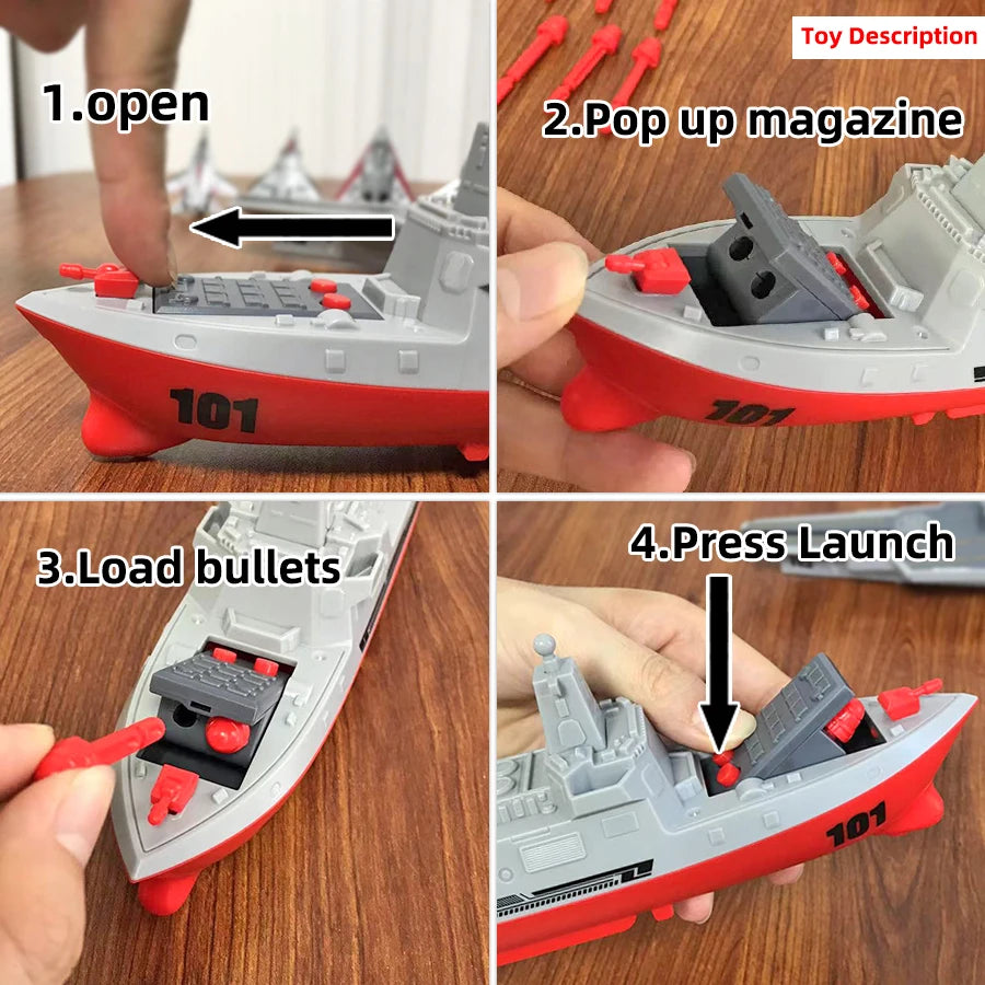 Aircraft carrier and frigate launchers, capable of launching fighter jets, military toy sets for boys and girls