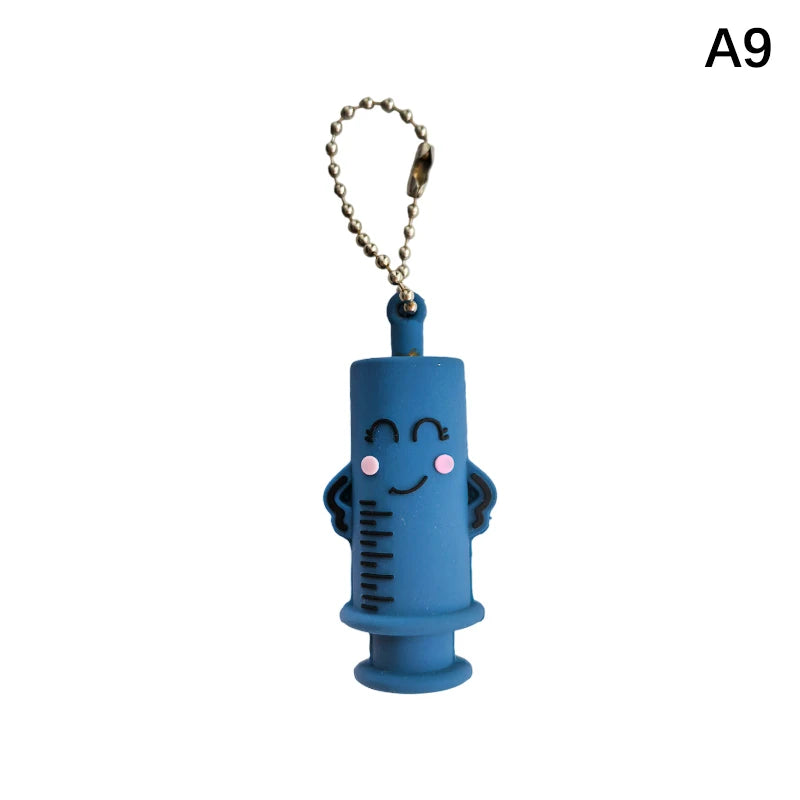 Ampoule Bottle Opener Keychain Syringe-Shaped Medication Vial Cutter Nurse Doctor Ampoule Bottle Breaker Aid Nurse Tool
