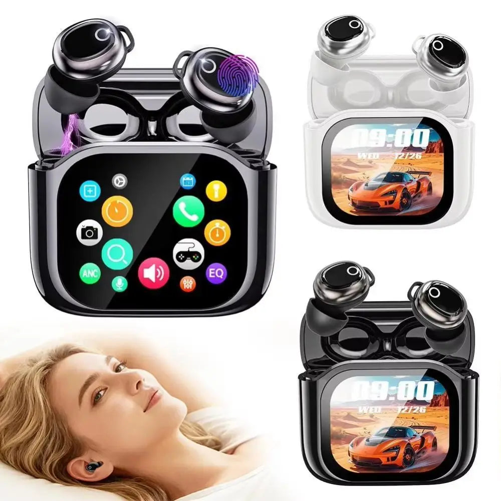 New Wireless Wireless Bluetooth Earphones With Screen Heavy Bass Sports Earbuds Bluetooth AI Translation Music Earbuds Running