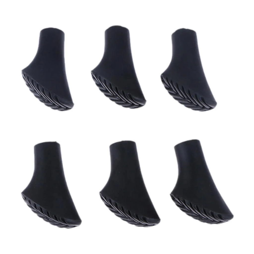 6Pcs Trekking Pole Tips Nordic Walking Pole Cane Bottom Pads Climbing Hiking Protection Pads Tips Buffer 11mm Hole Diameter Part