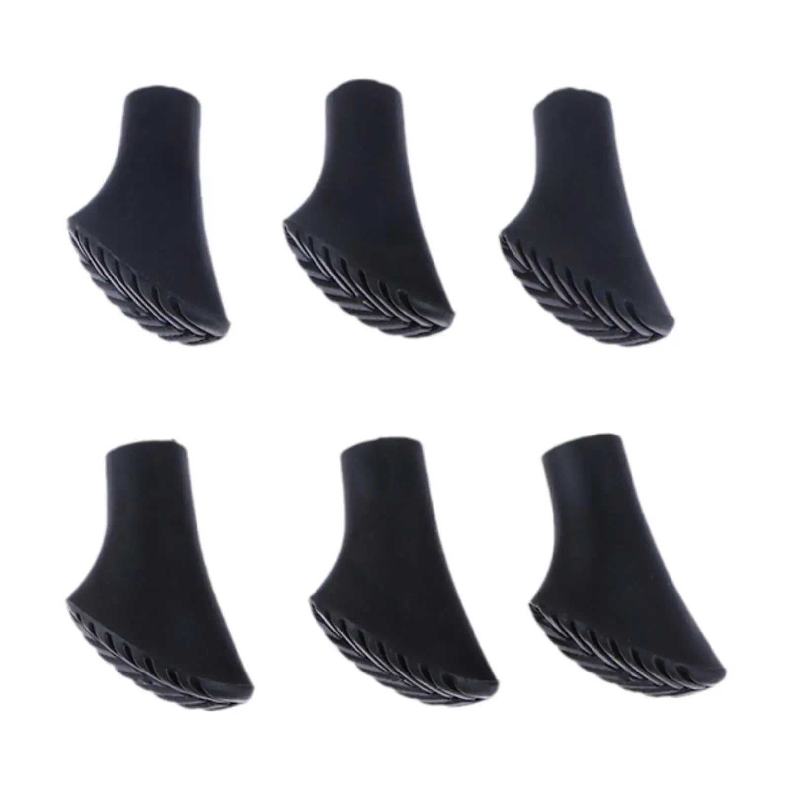 6Pcs Trekking Pole Tips Nordic Walking Pole Cane Bottom Pads Climbing Hiking Protection Pads Tips Buffer 11mm Hole Diameter Part