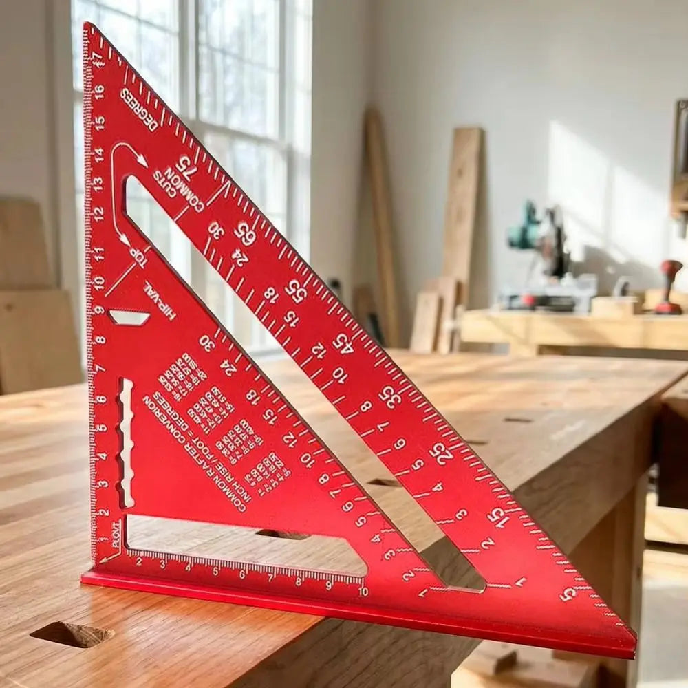 Aluminium Alloy Triangle Ruler 7 Inch High Precision Carpenter Square Multi Function 90 Degree Speed Square Measuring Tool