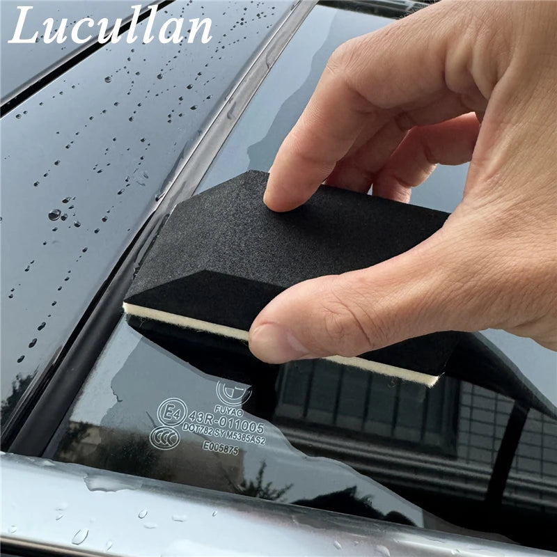 Lucullan T Shape Car Windshield Oil Film Removal Cleaning Brush Wool Glass Polishing Sponge