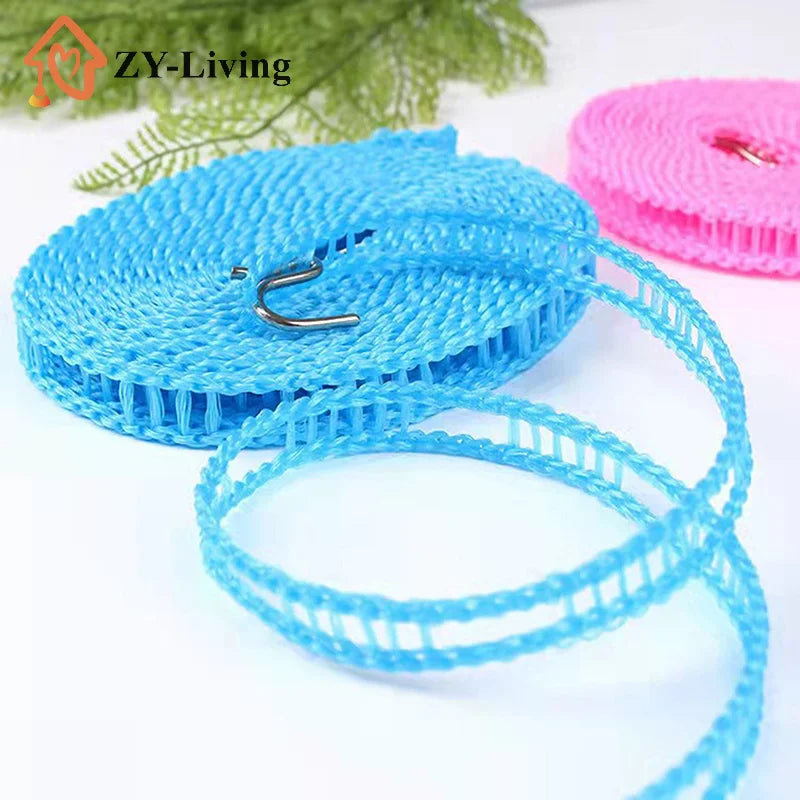 5/10Meters Portable Clothesline for Outdoor Indoor Home Travel Air Drying Rack for Clothes , Windproof