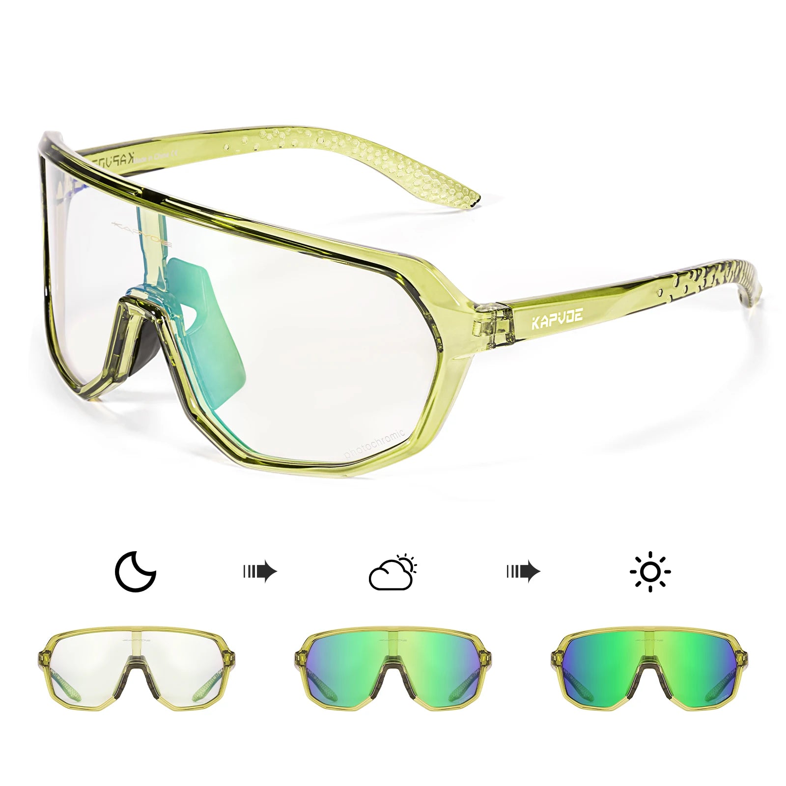 Photochromic Cycling Sunglasses Kapvoe Women Man Luxury Gold Glasses Driving Fishing Fashion Travel Golf Women Bike Goggles
