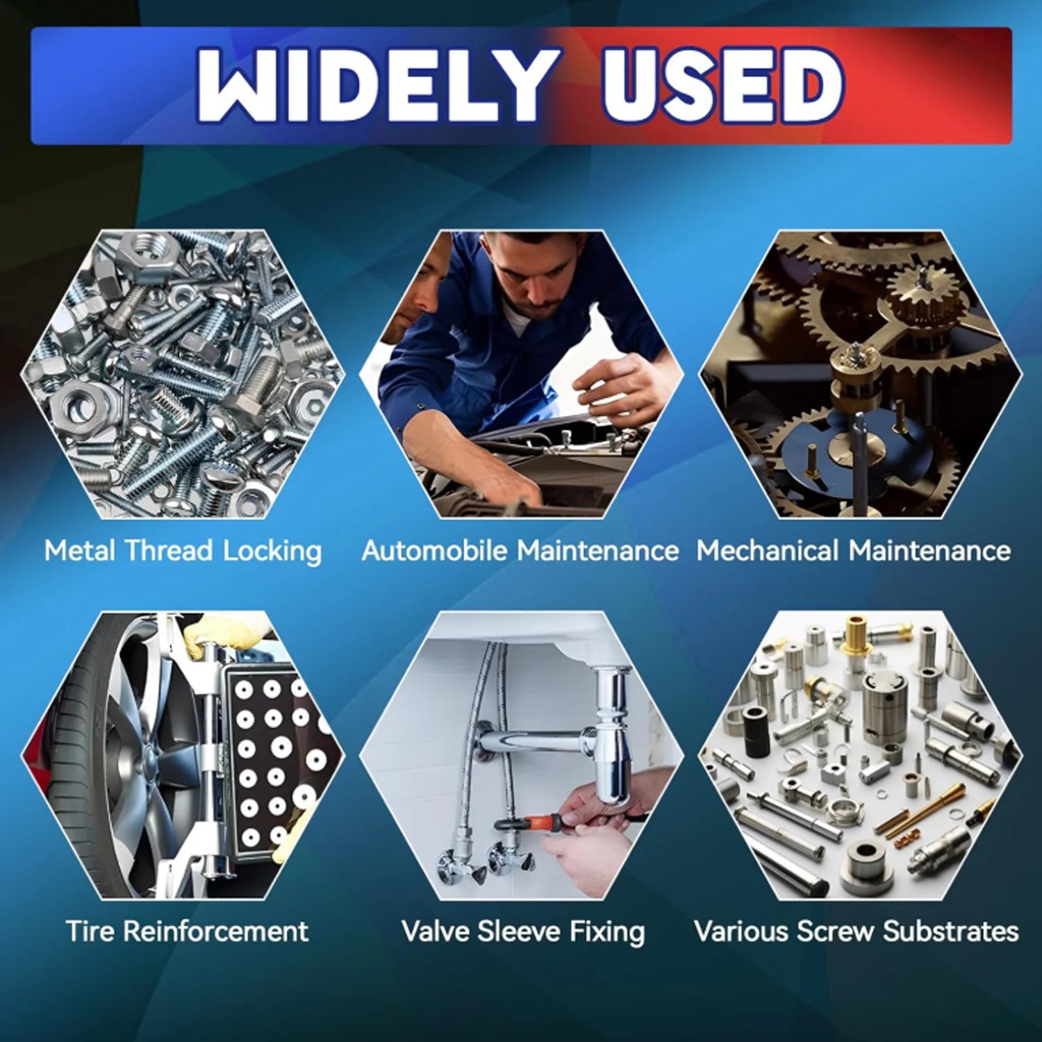 243/271, Fast-Drying, Medium-High Strength Anaerobic Epoxy Adhesive for Thread Fastening, Removable, for Screws and Nuts; Anti-L