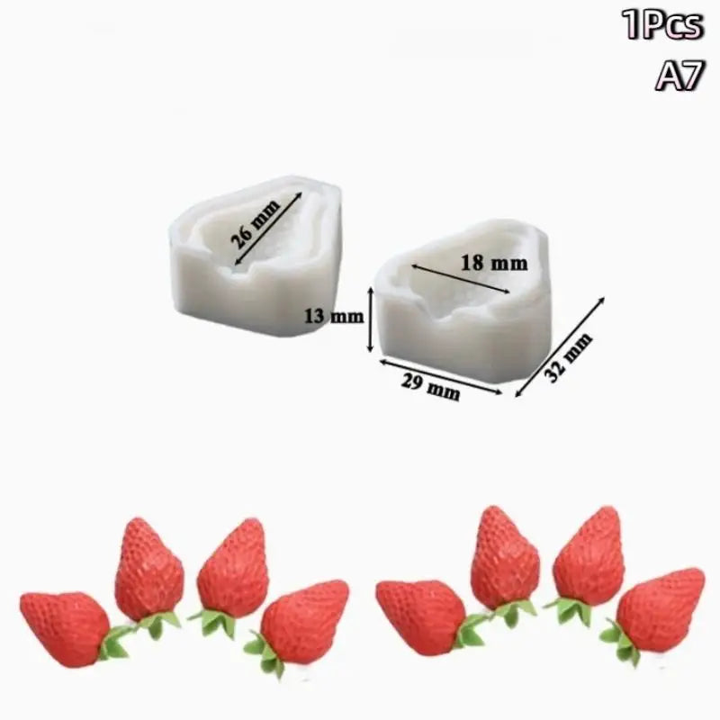 Strawberry Shaped Silicone Baking Mold Reusable Mousse Chocolate Dessert Cake Mold for DIY Pastry Making