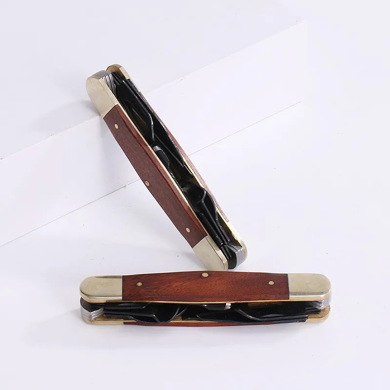 6 in 1 Wood & SK5 Steel Multi-purpose Folding Carving  Multitool Camping/ Home Furnishing Wood Cutter Portable Gift Cutting Tool