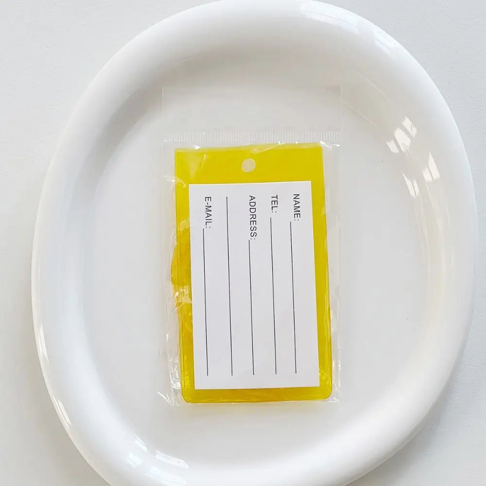Soft Fluorescent Luggage Tag PVC Boarding Pass Information Card Address Label Colorful Airplane Suitcase Tag Holiday
