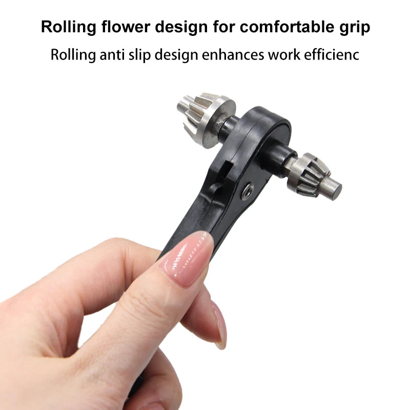 Black H-Shaped Drill Chuck Ratchet Key Wrench 2-in-1 Multi-Specification 1.5-16mm Hand Tool for Home Improvement