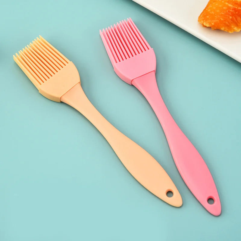 【Silicone Oil Brush Barbecue Basting Brush Seasoning Sauce Cake Bread Butter Egg Heat Resistant Kitchen Baking Cooking Tool】