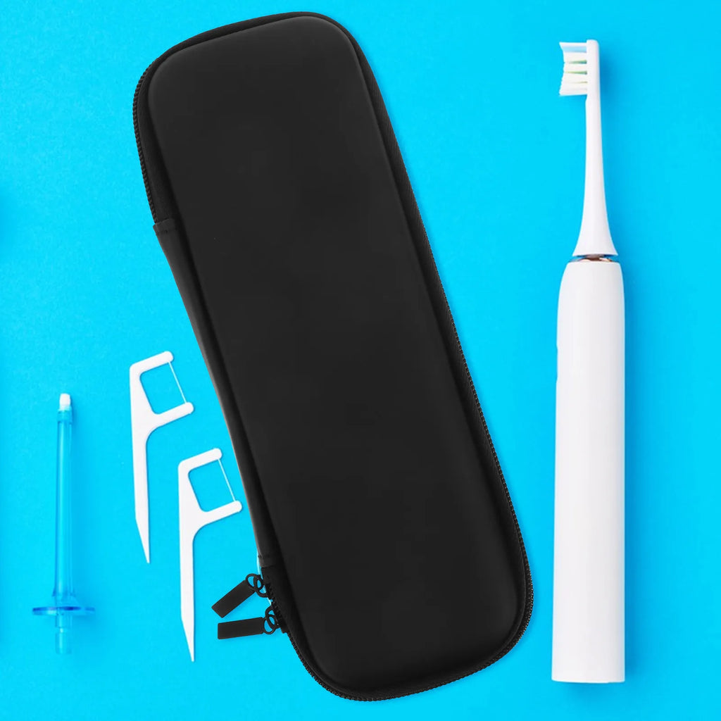 Electric Toothbrush Case Travel Toothbrush Container Eva Hard Shell Mesh Pocket Design for Toothpaste Floss Storage Home Travel
