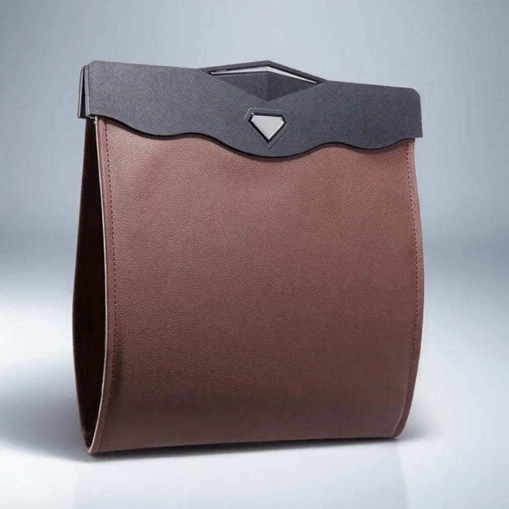 LED Car Garbage Bag Waterproof Magnetic Adsorption Trash Can Back Seat Hanging Leather Storage Pocket Leak-proof