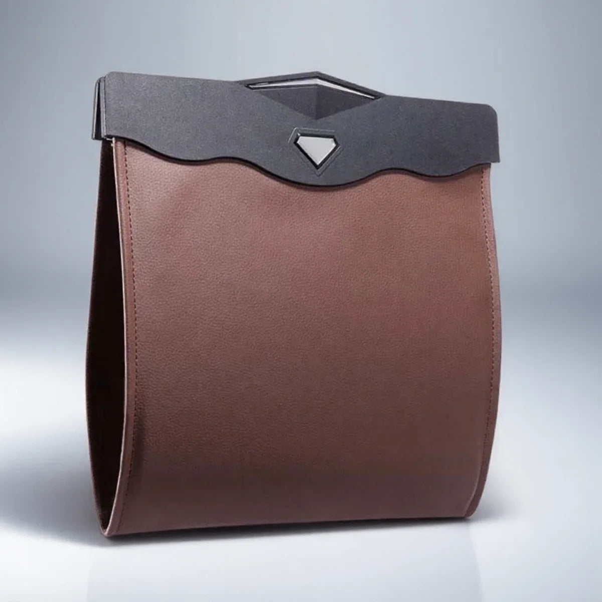LED Car Garbage Bag Waterproof Magnetic Adsorption Trash Can Back Seat Hanging Leather Storage Pocket Leak-proof